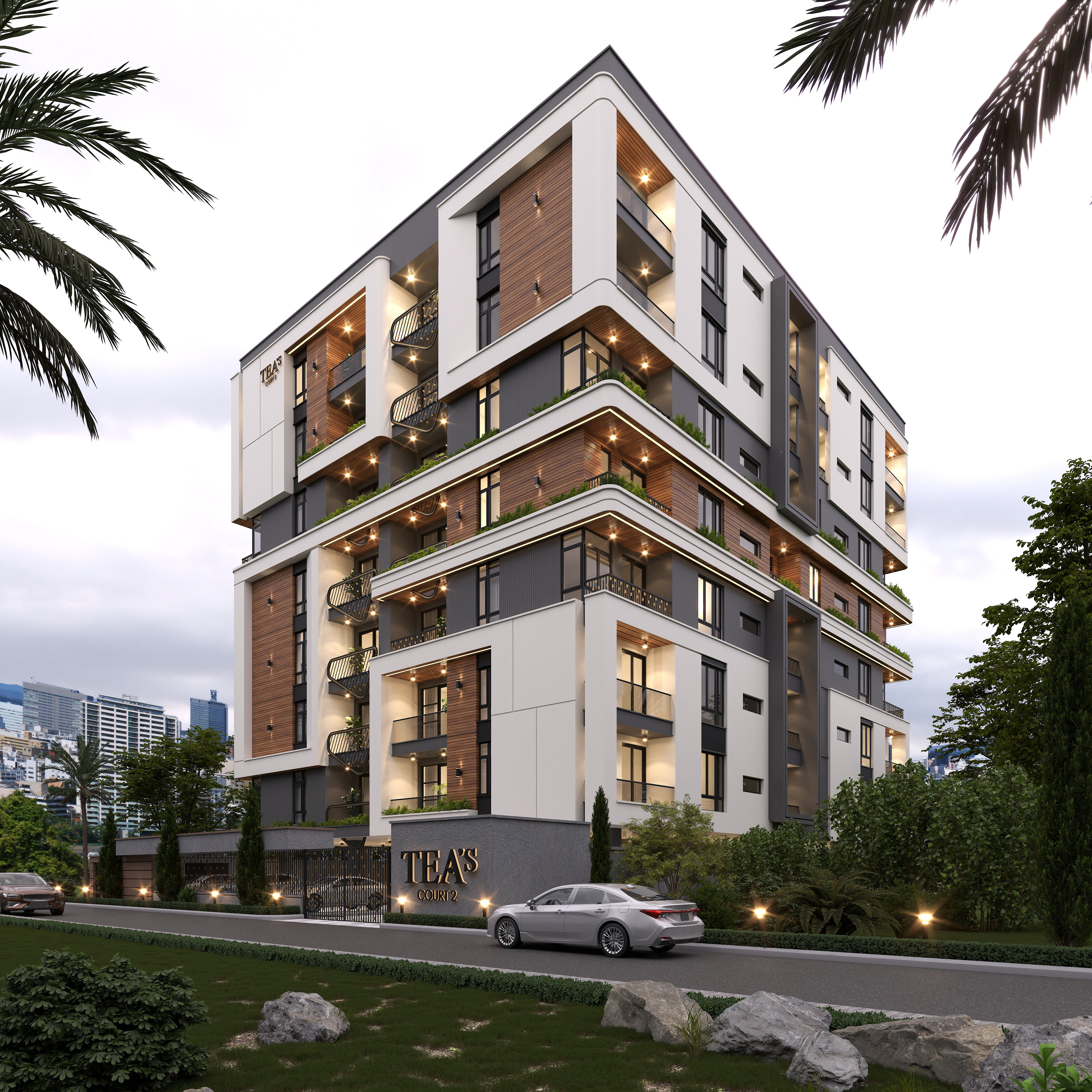 Tea's Court II luxury residential building right view — Vistacraft Homes Lekki Lagos